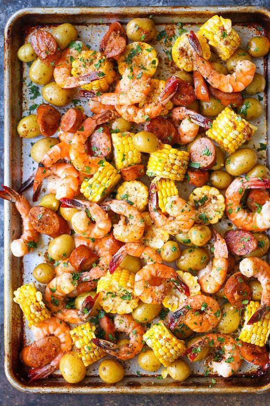 Summer Sheet Pan Shrimp Boil