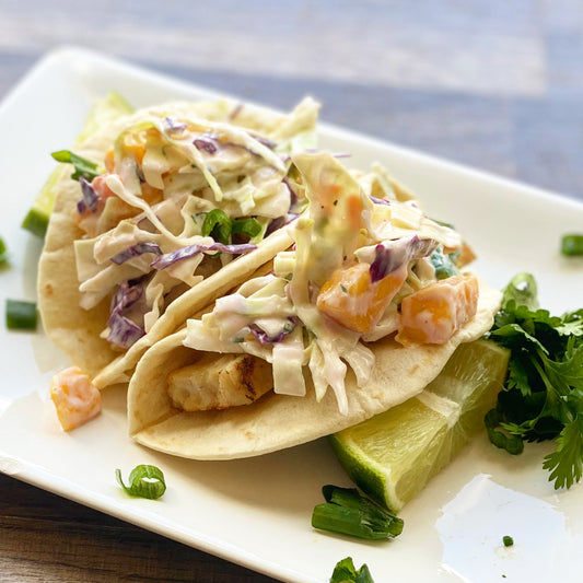 Grilled Chicken Taco with Mango Slaw